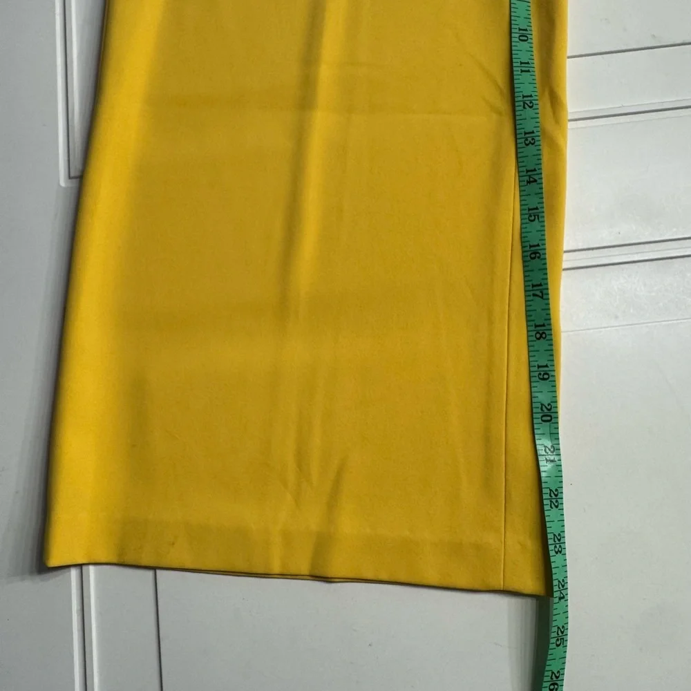 Alice + Olivia Women Sz 10 Donald Yellow Wide Leg High Rise Trousers Pants Crop - Picture 2 of 10